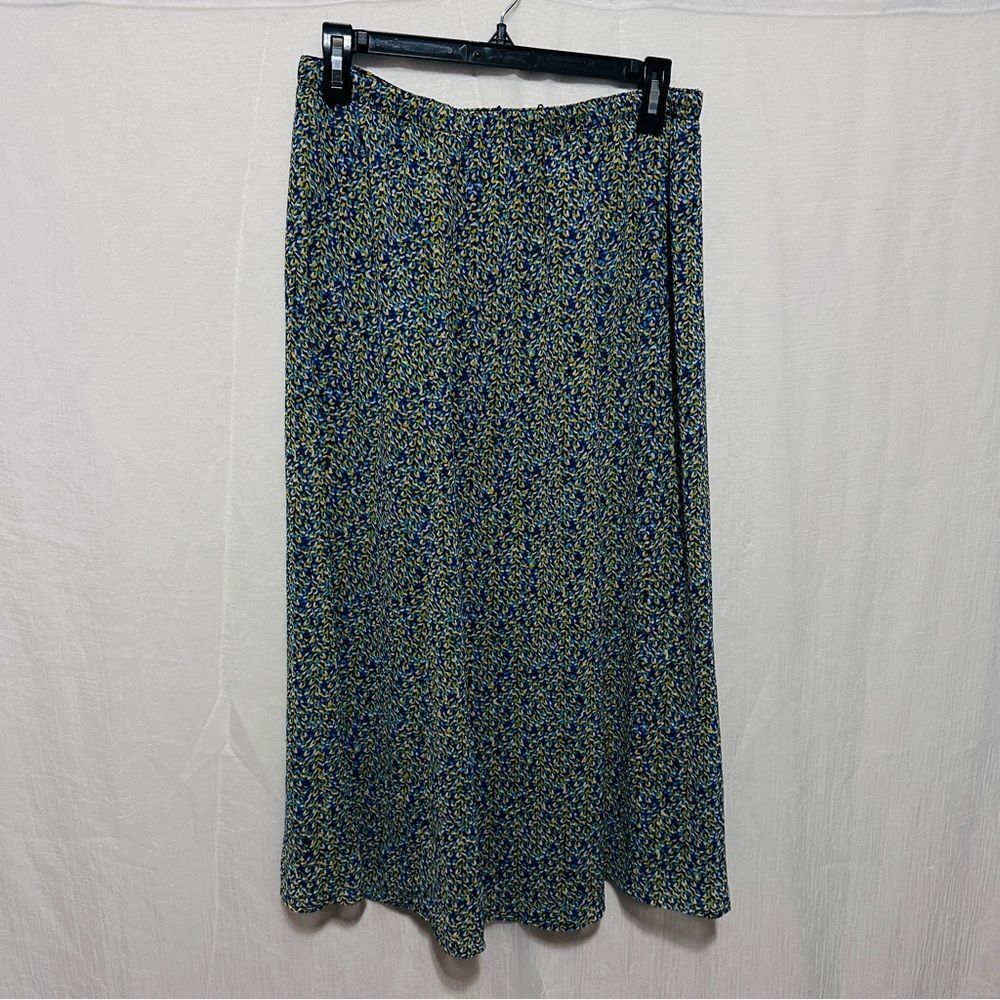 Reversible Semi Sheer Floral Skirt | 90s Vintage Long Flowy Maxi Skirt - Picture 4 of 10